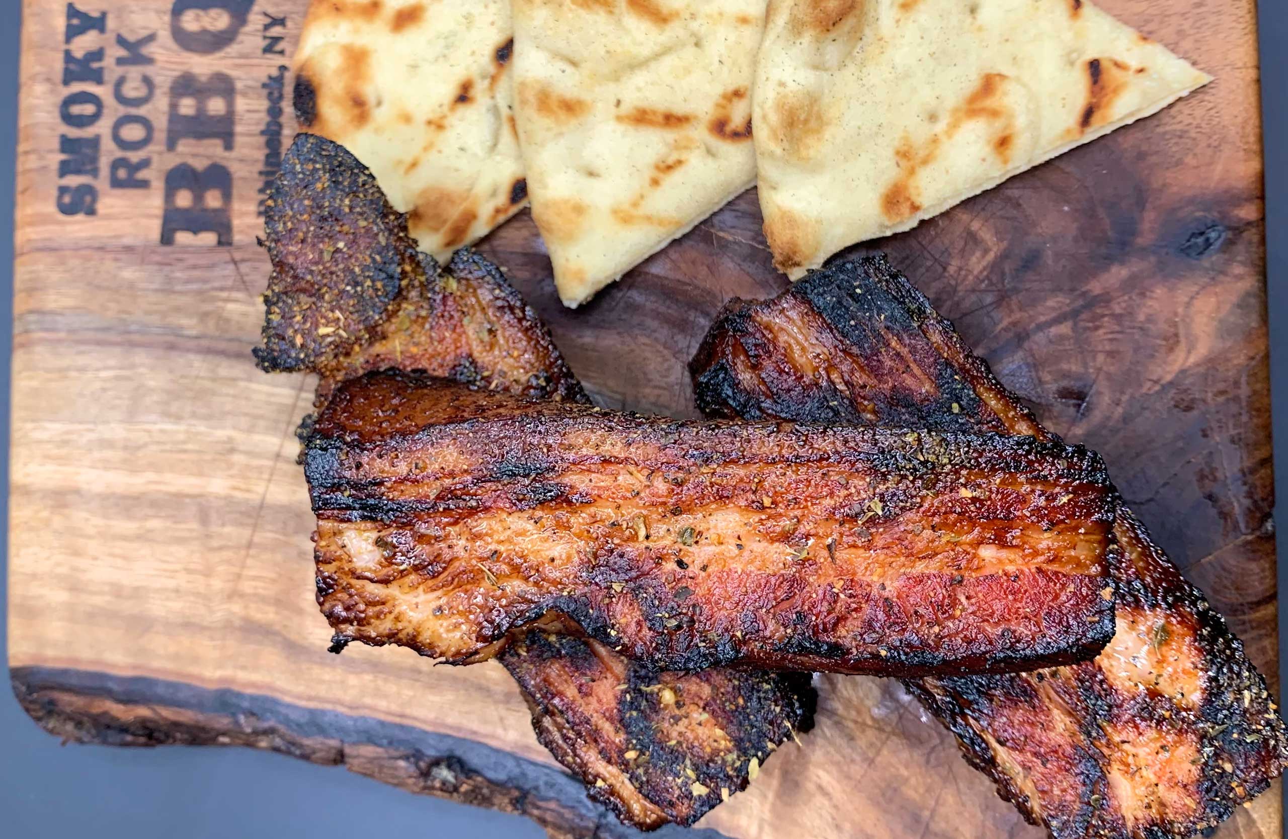Smoked pork belly at Smoky Rock BBQ