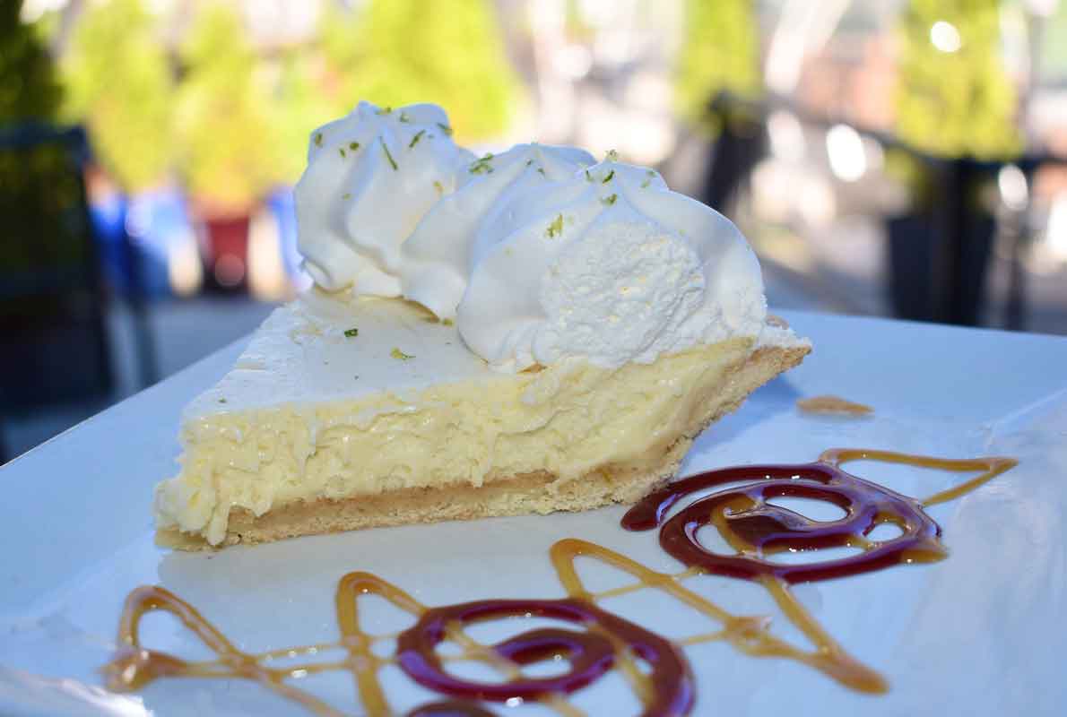 Key lime pie slice from the in-house bakery