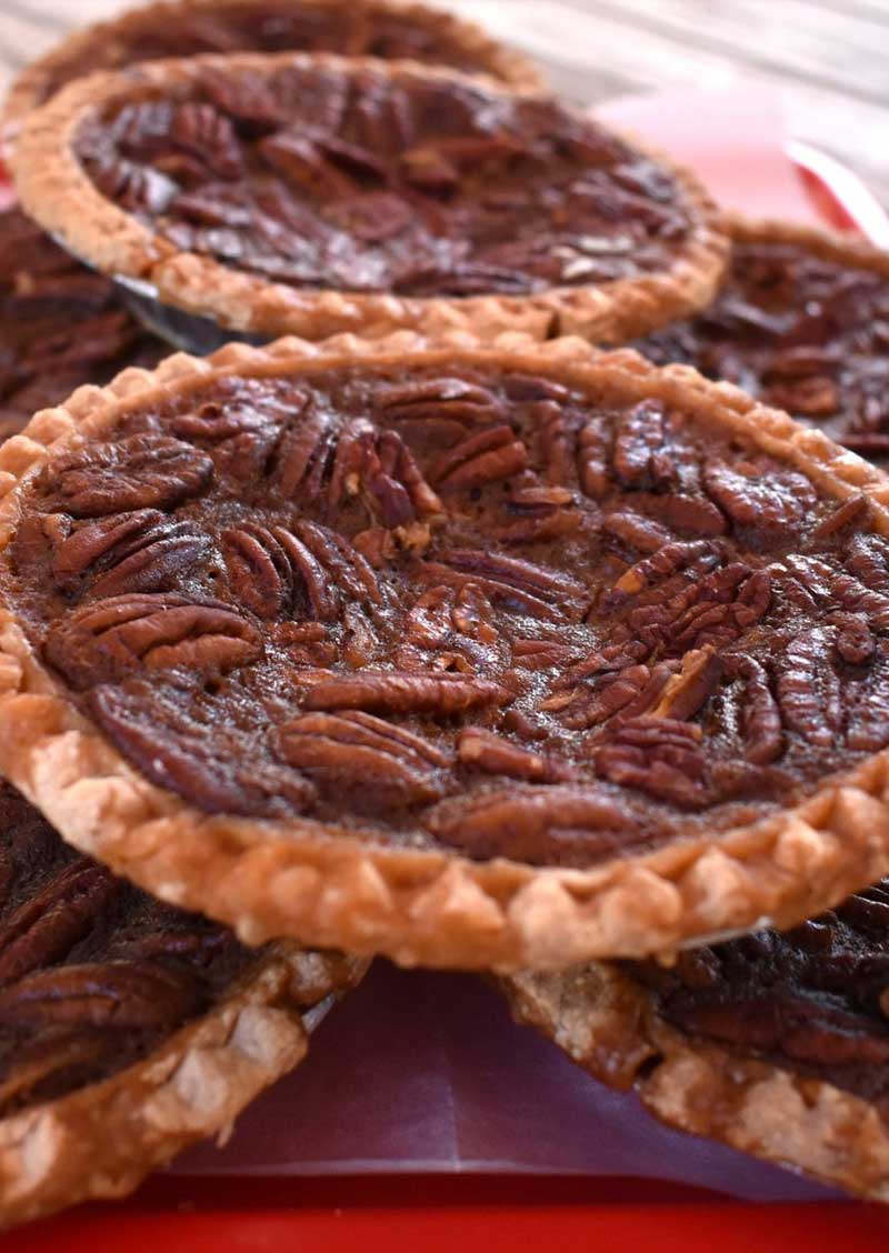 Maple bourbon pecan pies from Smoky Rock Bakery